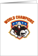 American Football World Champions Shield card