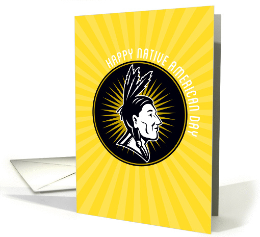 Native American Day Celebration Retro card (1231226)