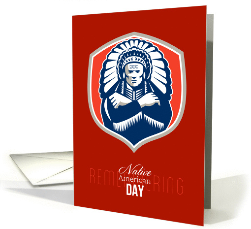 Remember Native American Day Retro Poster card (1231886)