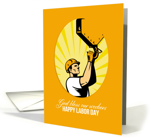 Happy Labor Day Retro Poster card (1231920)