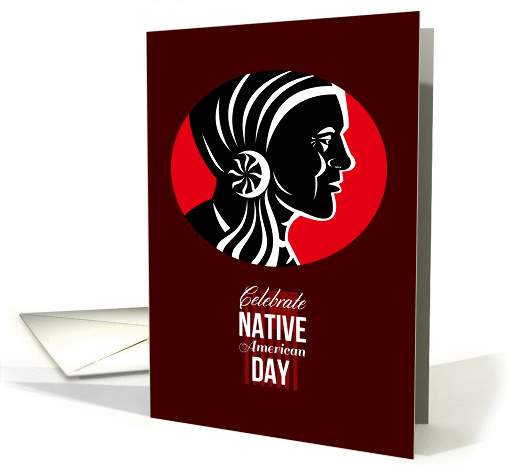Celebrate Native American Day Retro Poster card (1231924)