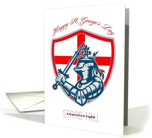 Proud to Be English Happy St George Day Shield card (1233296)