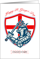 Proud to Be English Happy St George Day Shield Card
