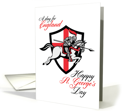 Happy St George Day A Day For England Retro Poster card (1233300)