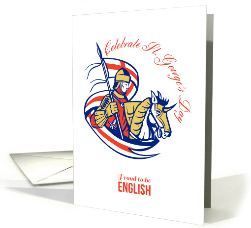 St. George Day Celebration Proud to Be English Retro Poster card