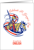 St. George Day Celebration Proud to Be English Retro Poster card