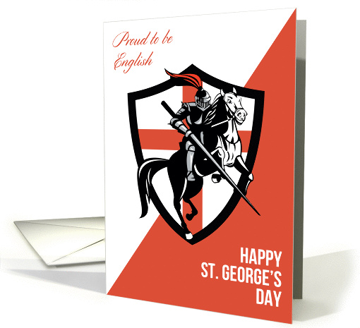 Proud to Be English Happy St George Day Retro Poster card (1233348)