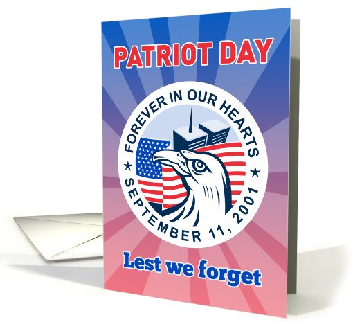 Patriot Day 9-11 card featuring American Eagle Flag and... (789102)