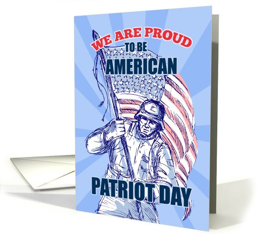Veterans Day card featuring American soldier serviceman... (789121)