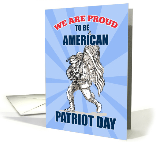 Patriot Day card featuring American soldier serviceman... (789127)