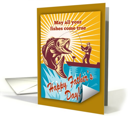 Father's Day card featuring Fly Fisherman catching... (795475)