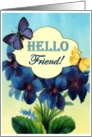 Hello Friend Forget Me Not’s card