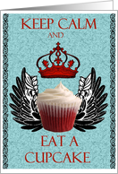 Keep Calm & Eat A Cupcake with Wings card