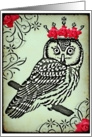 Royal Crowned Queen Owl card