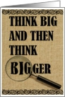 Think Big! Vintage Burlap card