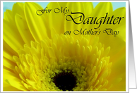 For My Daugher on Mother’s Day Yellow Gerber Daisy card