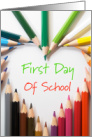 First Day of School Inspirational Card for student card