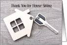 Thank You for House Sitting card for house sitter card