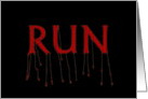 Running Blood Funny Halloween Greeting card