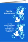 Anniversary doves, May the memories of your wedding day be with you card