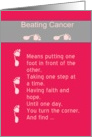 Beating cancer means putting one foot in front of the other,footprints card