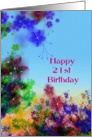 Twenty one, Pretty 21st Birthday card for a female, verse card