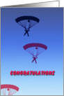 First parachute jump, congratulations on your achievement card