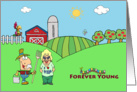 Grandparents Day humorous card, cute country setting, card