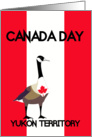 Yukon Territory Canada Day, Canada goose, maple leaf, flag card