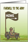 Army discharge welcome home forever, home for good, farewell army, card
