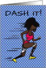 Belated birthday wishes for fellow jogger, Dash it, card