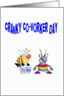 Cranky Co-Worker Day, grumpy bug, happy bee, card