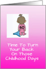 60th birthday humor, baby dragging pink comfort blanket card