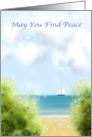 May you find peace, sea, sailing, sand, calm, tranquility, card