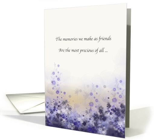 In memory of friend, soft watercolor flowers, purple,... (1155044)