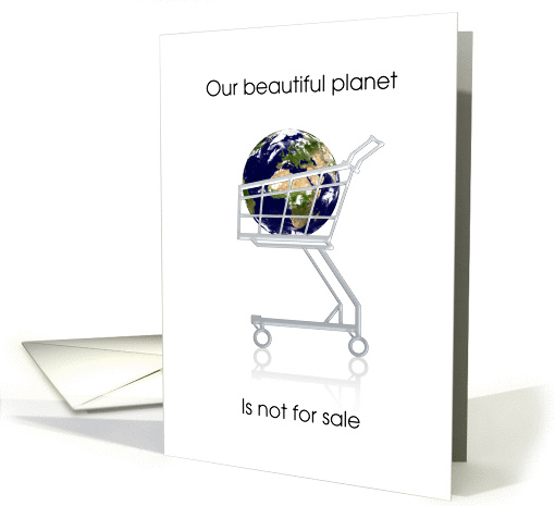 Save Our Planet Day, the earth is not for sale, card (1202506)