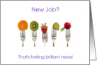 New job congratulations, forking brilliant news, humor, card