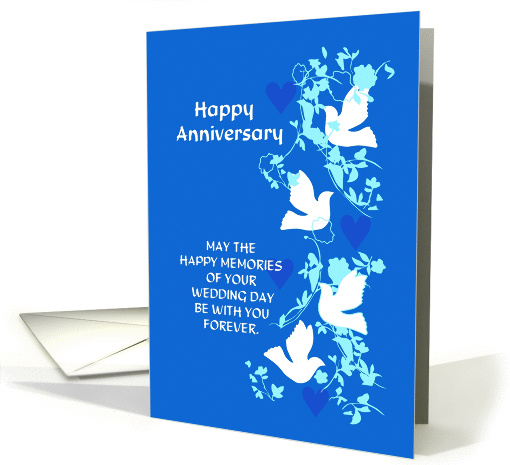 Anniversary doves, May the memories of your wedding day be... (849837)