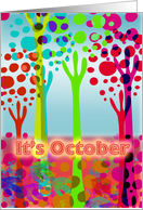 October birthday, It’s October, time to celebrate your birthday, card