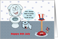 Fourth of July humor, invitation, take the plunge together,celebration card