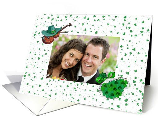 St Patrick's day wedding anniversary congratulations, photo card, card