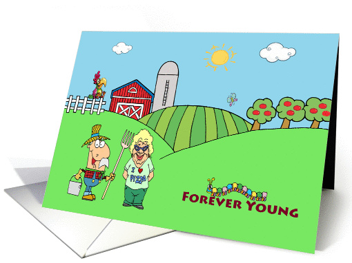 Grandparents Day humorous card, cute country setting, card (912975)