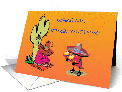 Cinco de Mayo in English, wake up, card (915702)