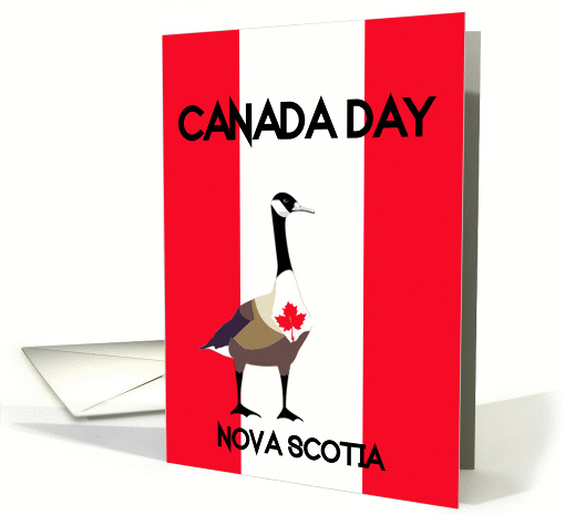 Nova Scotia Canada Day, Canada goose, maple leaf, flag card (928680)