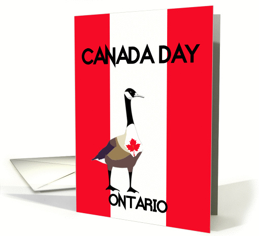 Ontario Canada Day, Canada goose, maple leaf, flag card (928682)