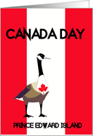 Prince Edward Island Canada Day, Canada goose, maple leaf, flag card