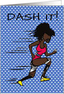 Belated birthday wishes for fellow jogger, Dash it, card