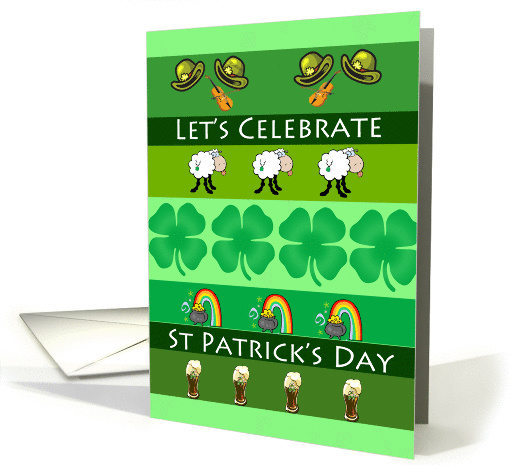 St Patrick's Day celebration invitation, green, shamrocks,... (985541)