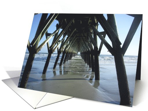 Pier Ocean Dreams Beach Blank Note card (793000)