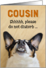 Cousin - Funny Birthday Card - Dog with Goofy Grin card